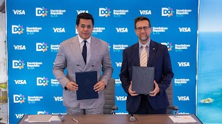 David Collado firma alianza con Visa para promoción turística de RD