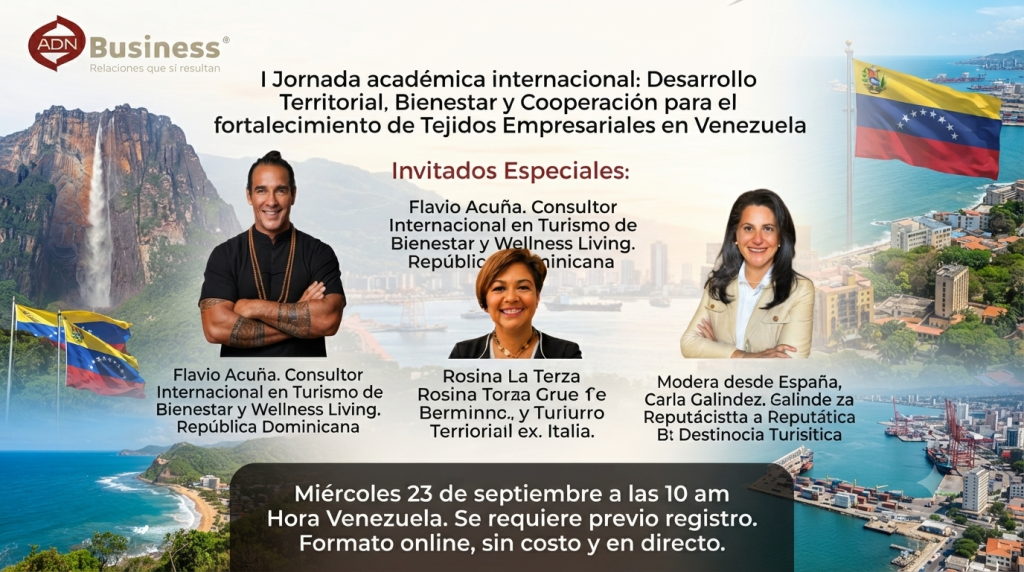 ADN Business convoca a la I Jornada Académica por Venezuela para impulsar el desarrollo empresarial y el emprendimiento.