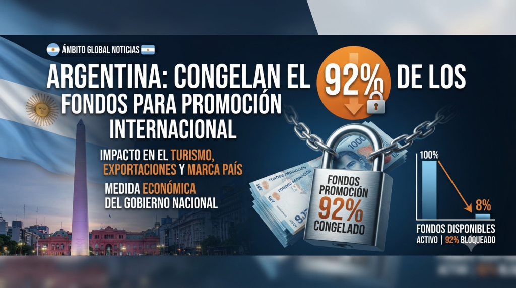 ARGENTINA: CONGELAN EL 92% DE LOS FONDOS PARA PROMOCION INTERNACIONAL